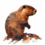 —Pngtree—beautiful beaver silhouette generative ai_14862282 Wildlife Management